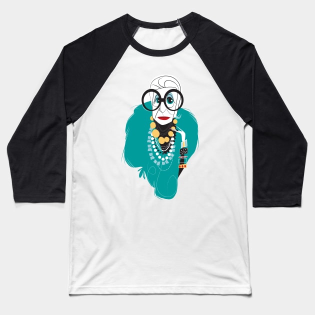 Iris Apfel Baseball T-Shirt by breakfastjones